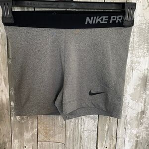 Nike Pro gray compression running shorts M